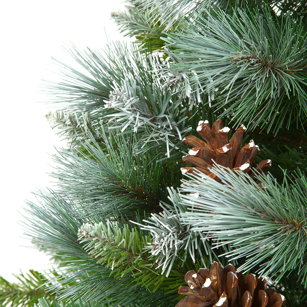 Frosted Glacier Pinecone Artificial Christmas Tree