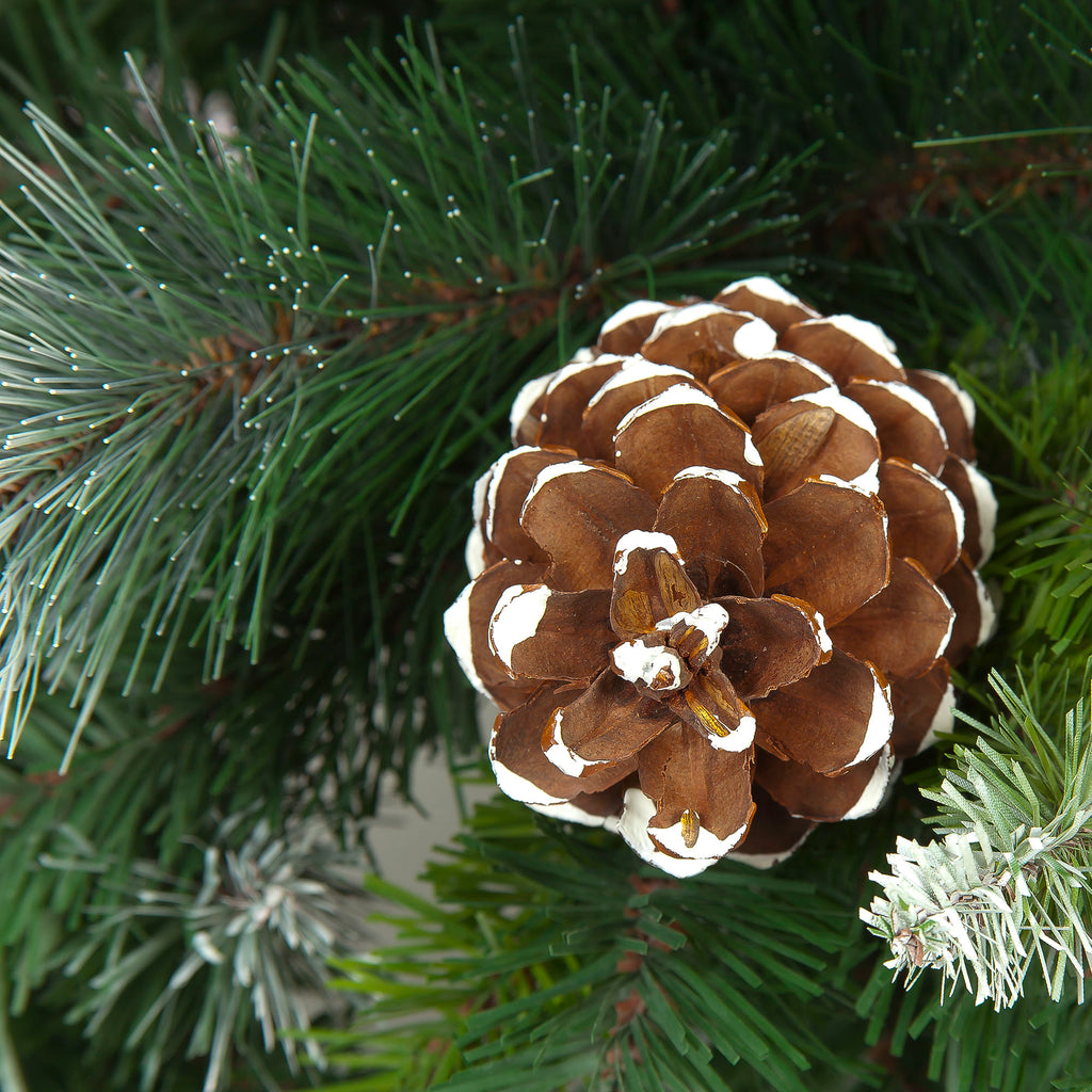Frosted Glacier Pinecone Artificial Christmas Tree