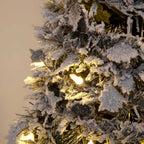 Pre-Lit Flock Holly Pop-Up Christmas Tree (5ft/6ft)