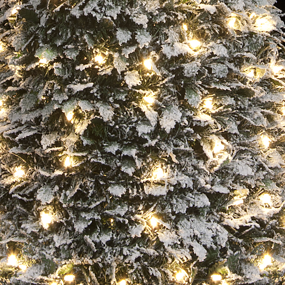 Pre-Lit Flock Holly Pop-Up Christmas Tree (5ft/6ft)