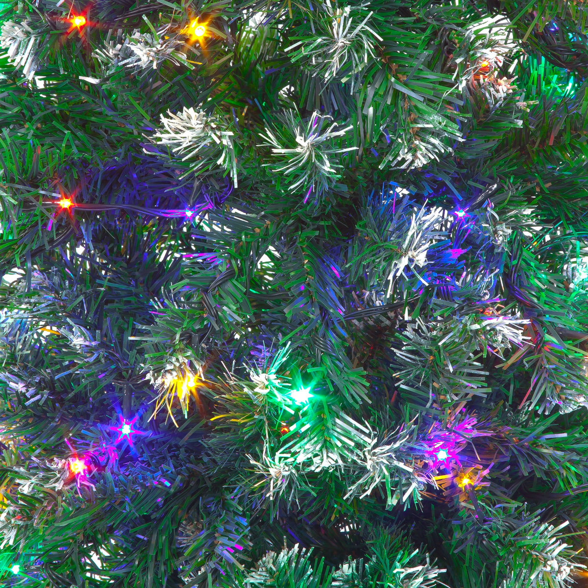 Pre-Lit Multi-coloured Deluxe Frosted Christmas Tree