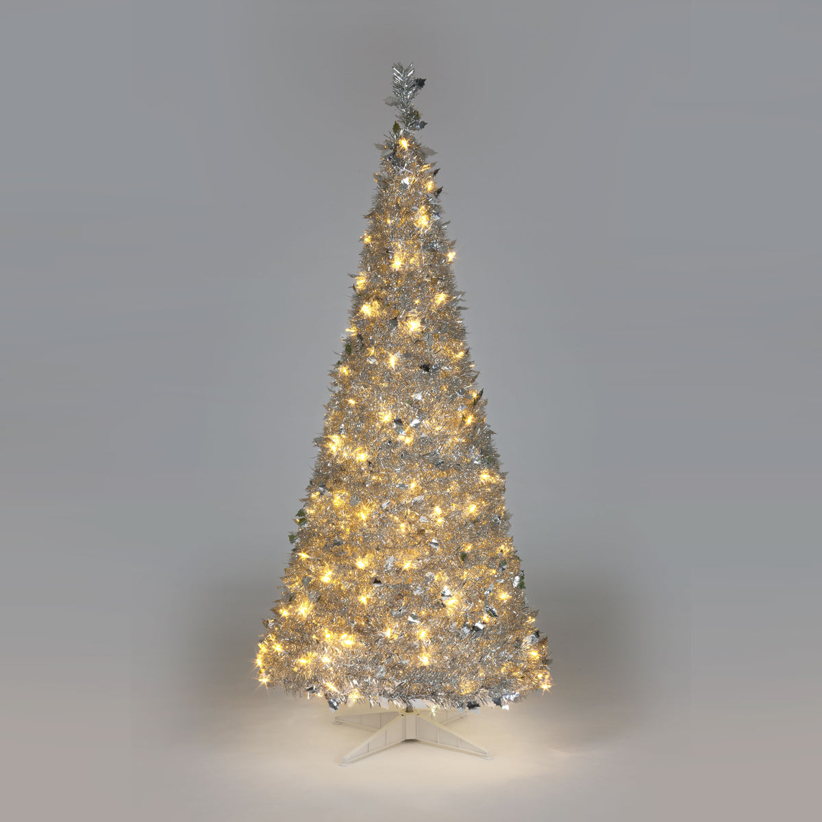 Prelit Holly Pop Up Tree with Warm White LEDs