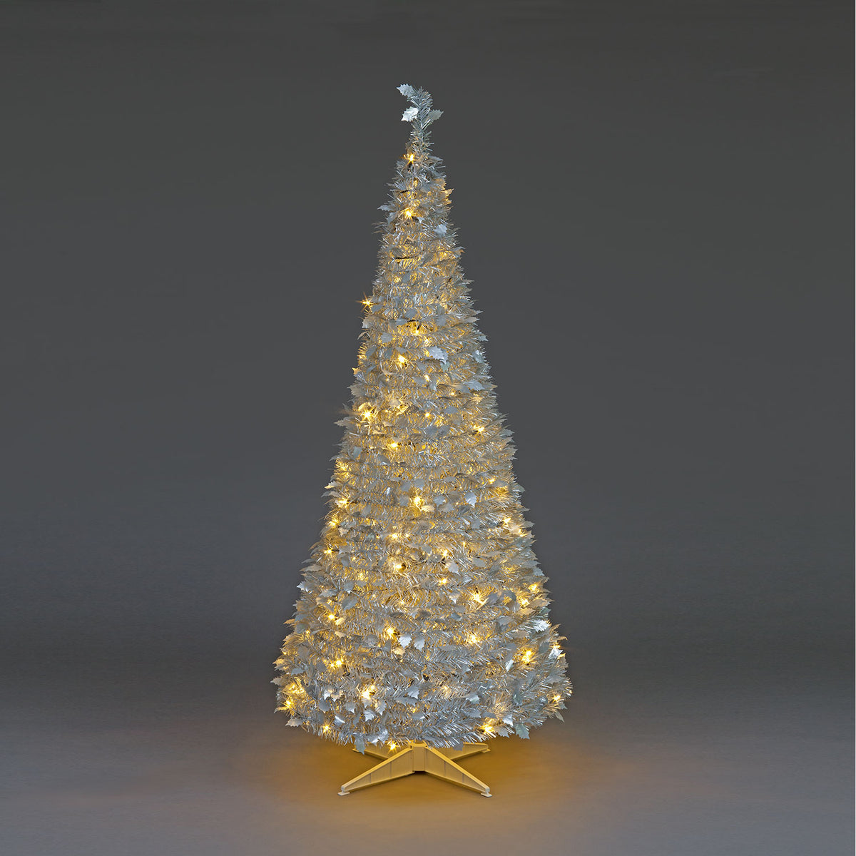 Prelit Holly Pop Up Tree with Warm White LEDs