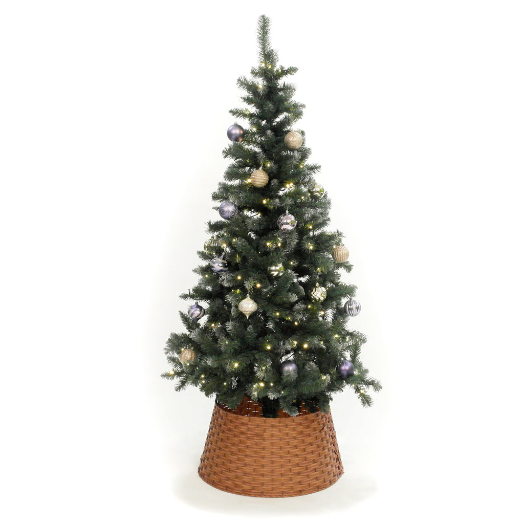 Small Light Brown Woven PVC Christmas Tree Collar