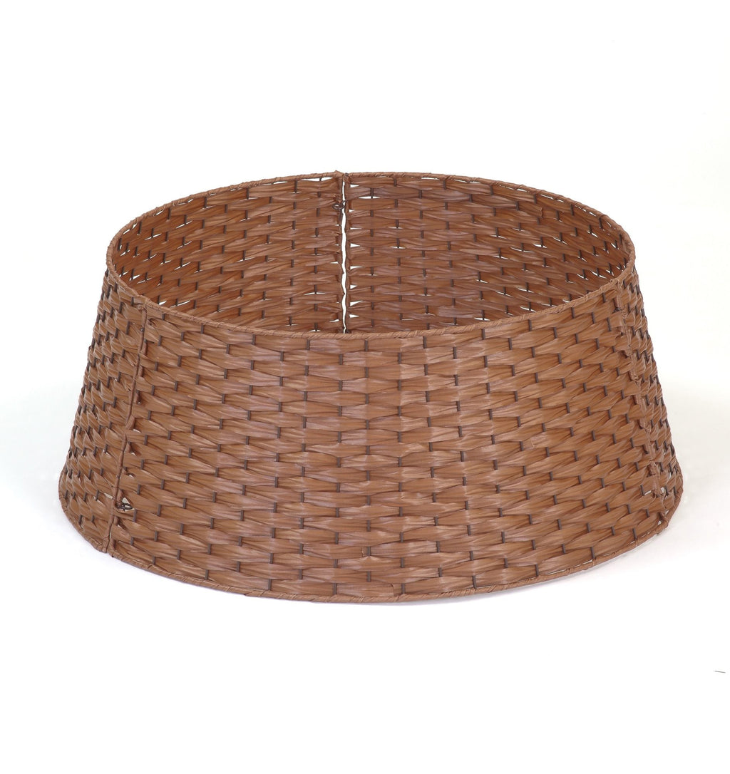 Small Light Brown Woven PVC Christmas Tree Collar