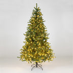 Douglas Fir Warm White LED Mixed PE Hinged Christmas Tree