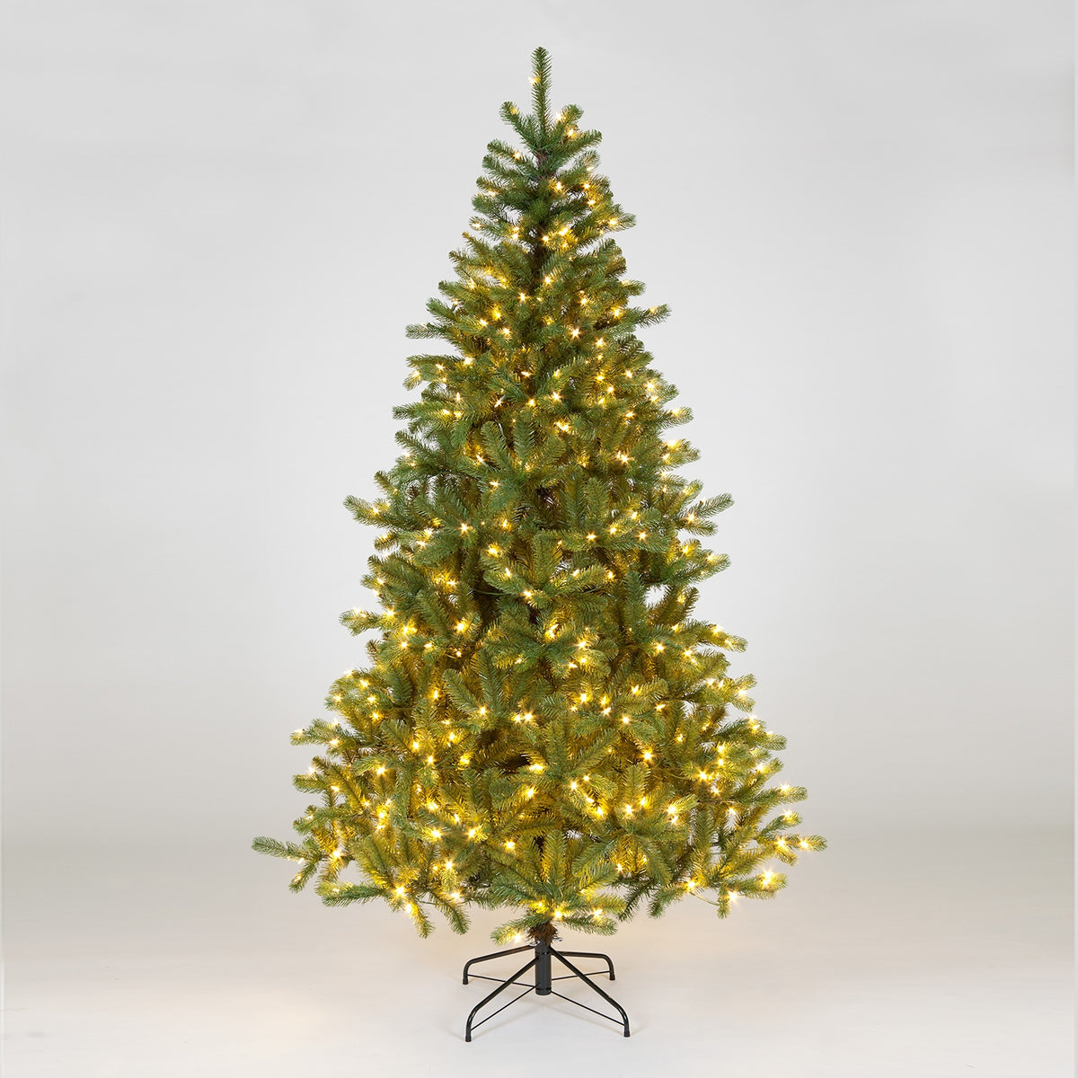 Douglas Fir Warm White LED Mixed PE Hinged Christmas Tree
