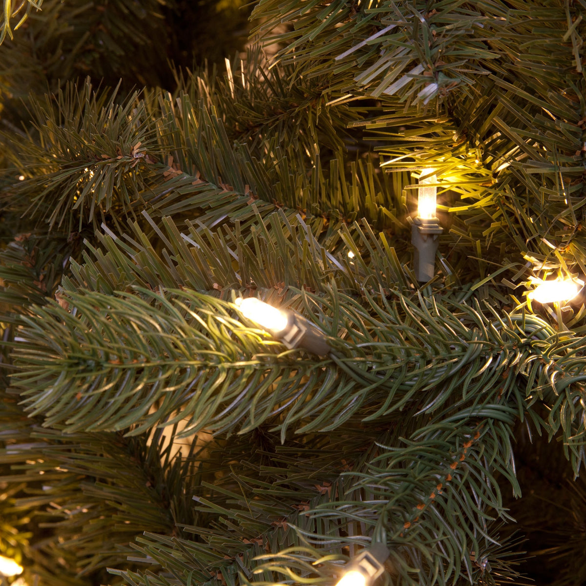 Douglas Fir Warm White LED Mixed PE Hinged Christmas Tree