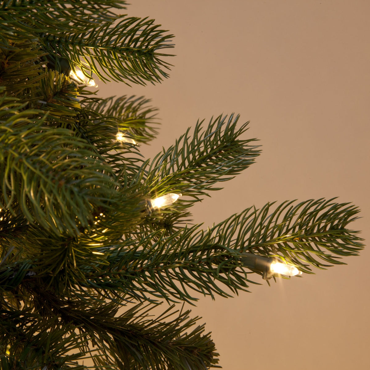 Douglas Fir Warm White LED Mixed PE Hinged Christmas Tree