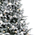 Pre-Lit Diamond Lake Flocked Hinged Christmas Tree