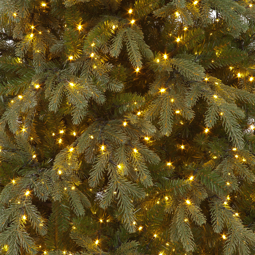 Pre-Lit Viscount Spruce Green Hinged Christmas Tree