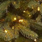 Pre-Lit Viscount Spruce Green Hinged Christmas Tree