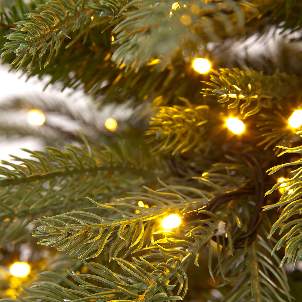 Pre-Lit Viscount Spruce Green Hinged Christmas Tree