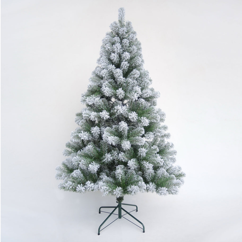 Colorado Frosted Snow Spruce Wrapped Christmas Tree