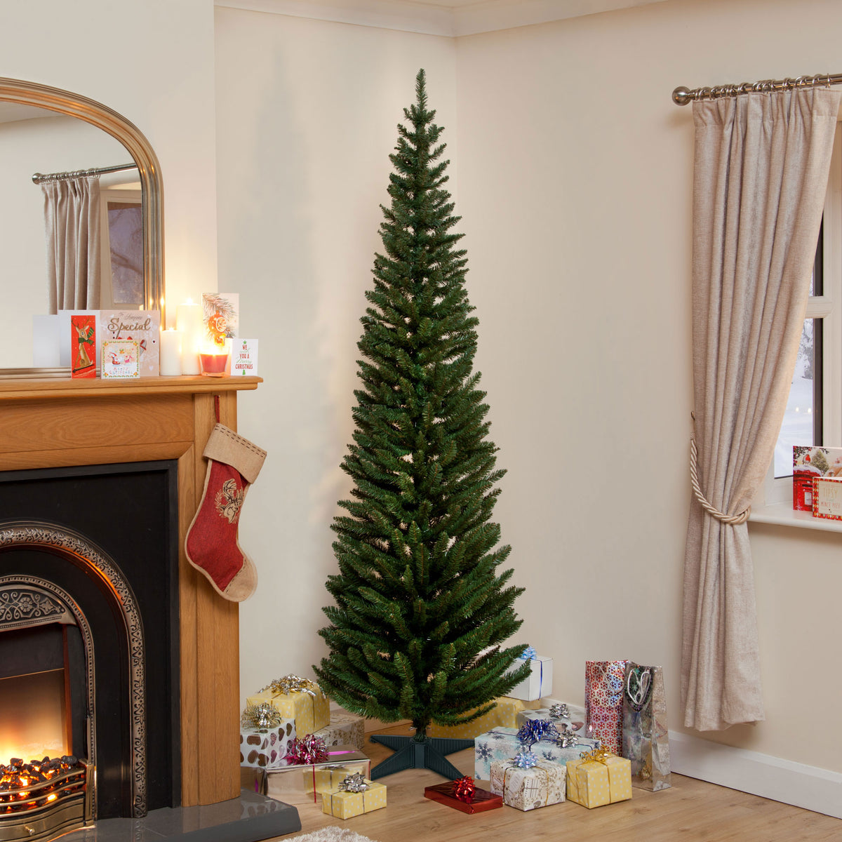 Norway Spruce Slim Christmas Tree
