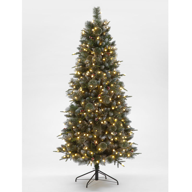 Pre-Lit Minnesota Spruce Mixed PE Hinged Christmas Tree