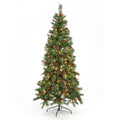 225cm Pre-Lit Cranberry Pine Tree w/450 Warm White LEDs Christmas Trees