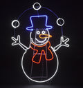 1.2m Snowman Throwing Snowball - Holiday Cheer Decor