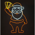 1.2m Santa Waving with Bell - Festive Holiday Decor