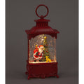 Santa & Dog Water Lantern - 24cm LED Holiday Decor