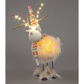 44cm Reindeer Antlers with Red, Grey & Beige Lights