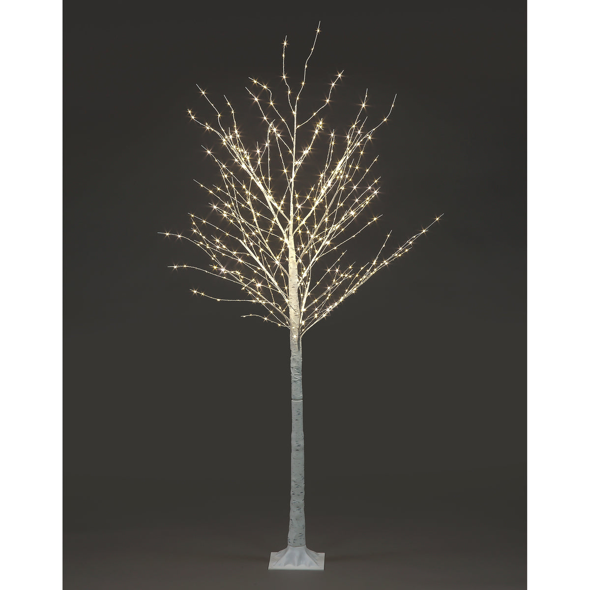 120cm White Birch Tree with 200 Warm White LED Lights