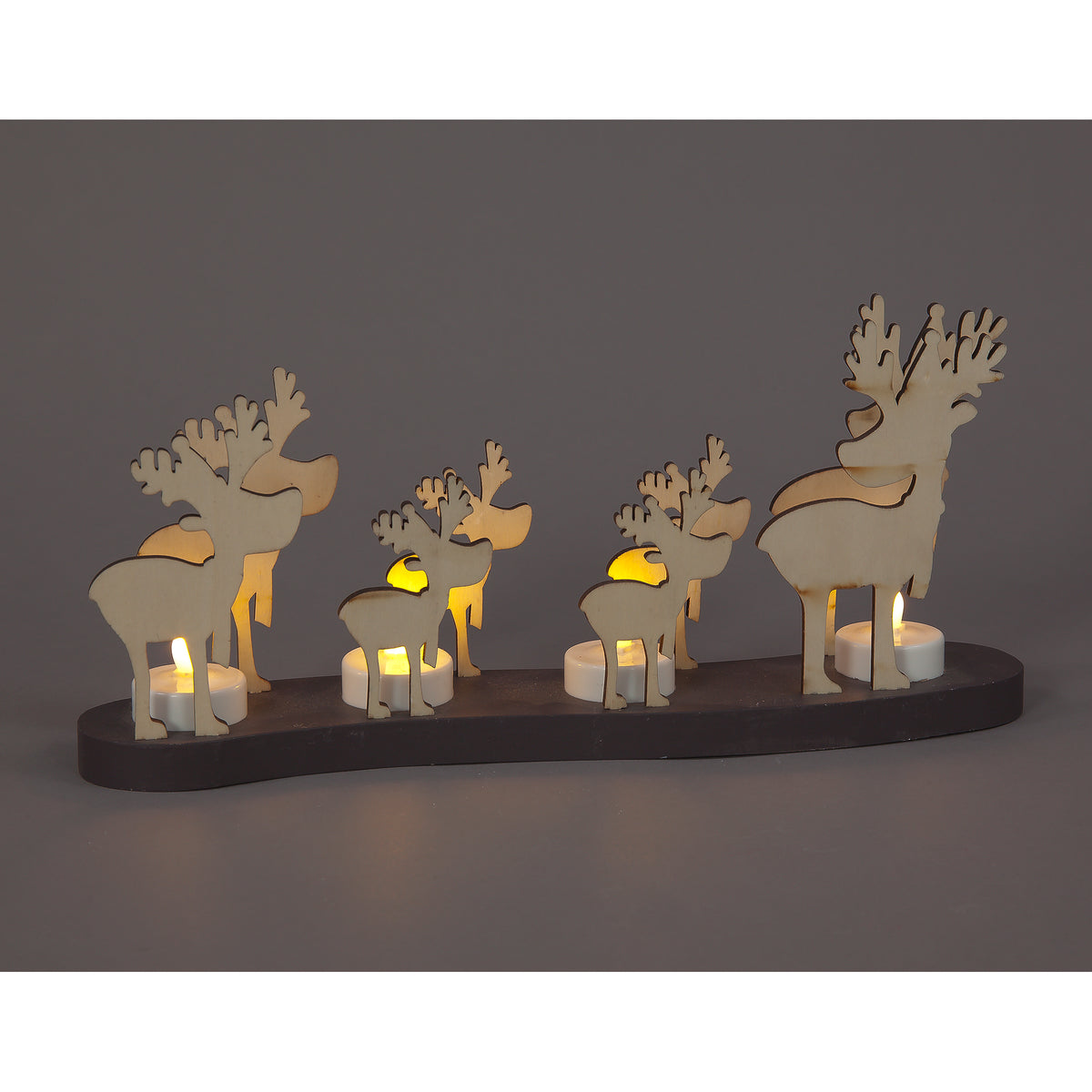 14cm Wooden Reindeer Table Decoration
