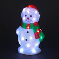 Acrylic Snowman with Red & Green Scarf and 330 LEDs