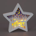 23cm Wooden Star Night Scene Decoration