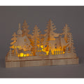 19cm Wooden Village Scene Decoration