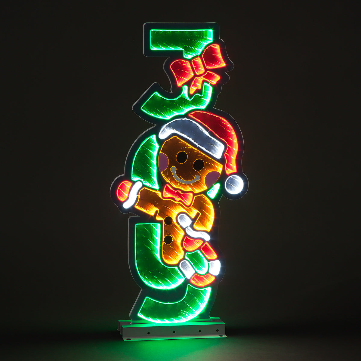 60cm Infinity Joy with Gingerbread Man Holiday Decoration