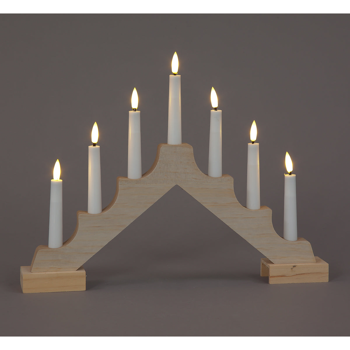 Natural Wooden Candle Arch - 40x30cm
