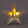 22cm Wooden Star Tree Scene Decoration