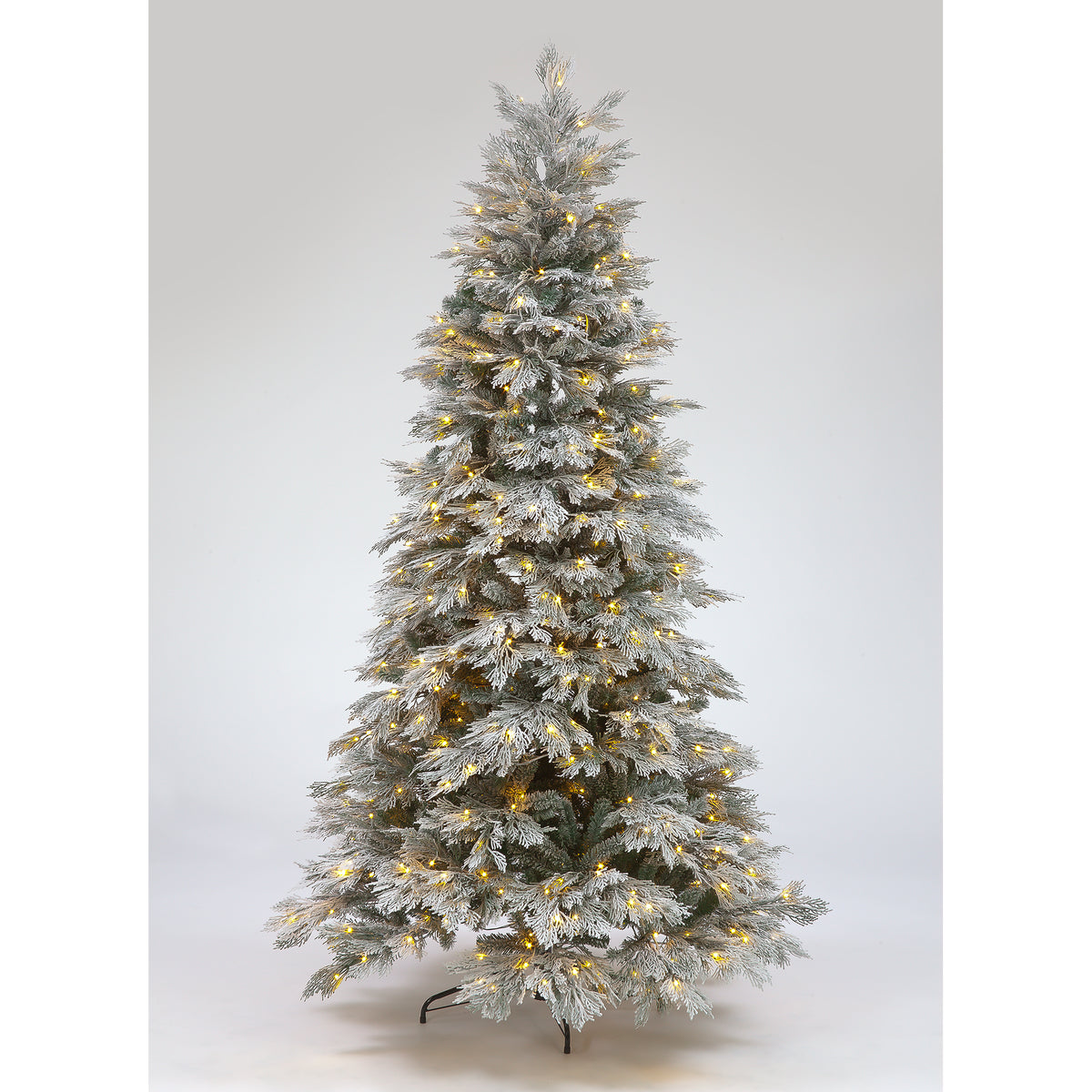 210cm Mont Blanc Flocked Tree with 500 Warm & Multi LEDs