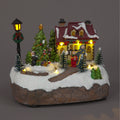 15cm LED House with Turning Tree Feature