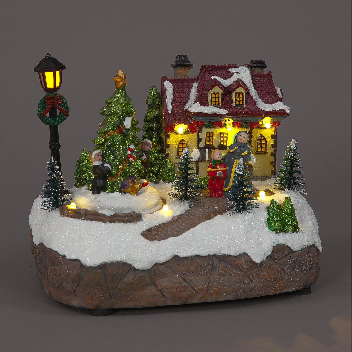 15cm LED House with Turning Tree Feature