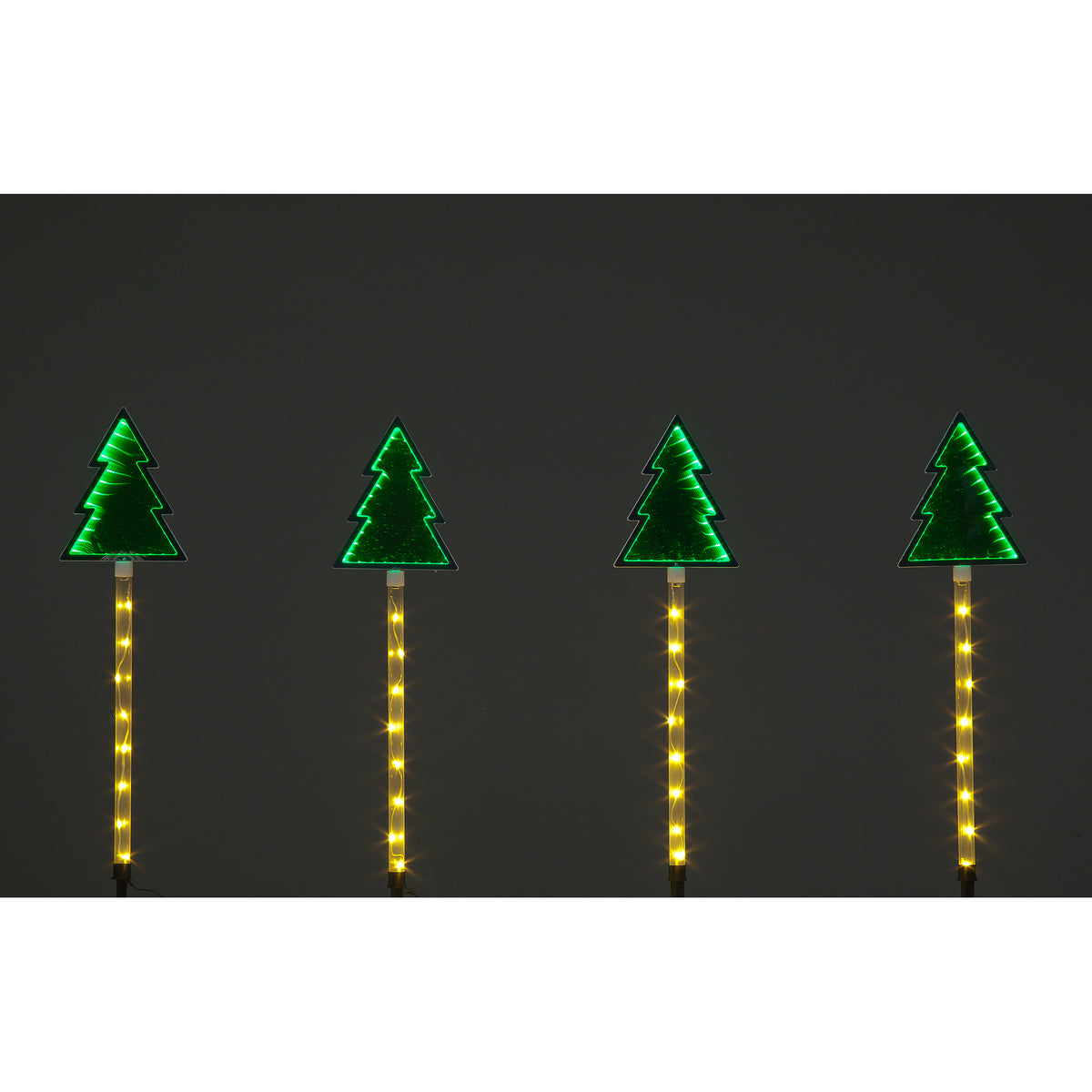 Set of 4 Infinity Tree Garden Stake Decorations