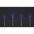 Set of 4 Infinity Star Garden Stake Decorations