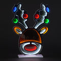 60cm Infinity Reindeer Head with Baubles - Christmas Charm