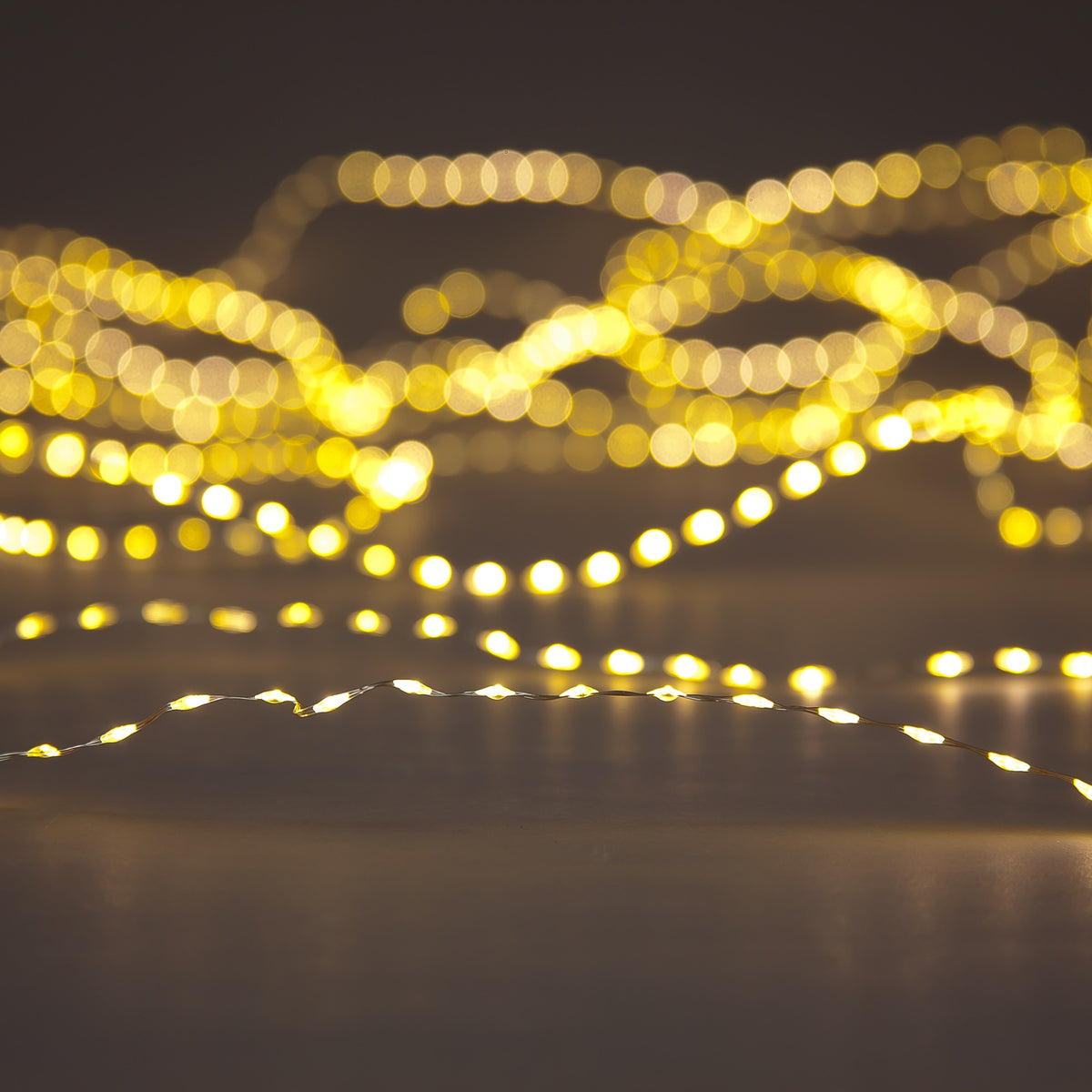 500 Warm White Chaser LEDs - Silver Copper Wire
