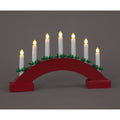 LED Red Wooden Candle Arch for Cozy Winter Nights