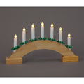 LED Natural Wooden Candle Arch - Rustic Christmas Charm
