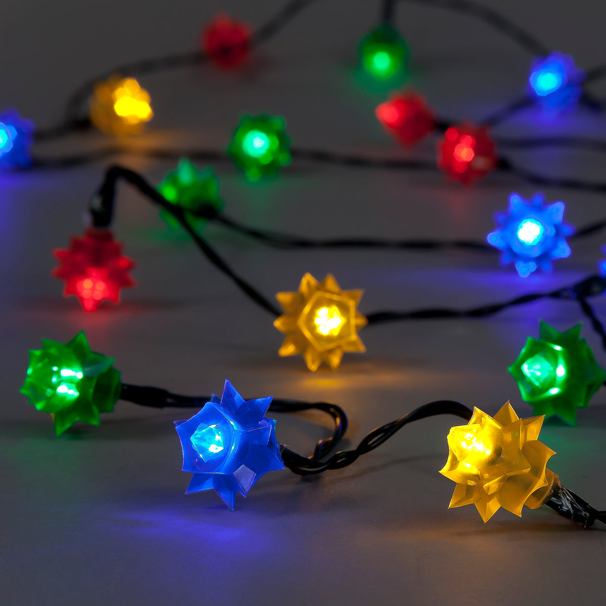 80 Multi-Colour LED Flower String Lights