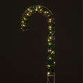 50cm Red & Green Candy Cane with 40 Warm White LEDs - Cheerful Decor
