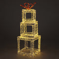 Set of 3 LED Acrylic Gift Boxes - 1200 Warm White Lights
