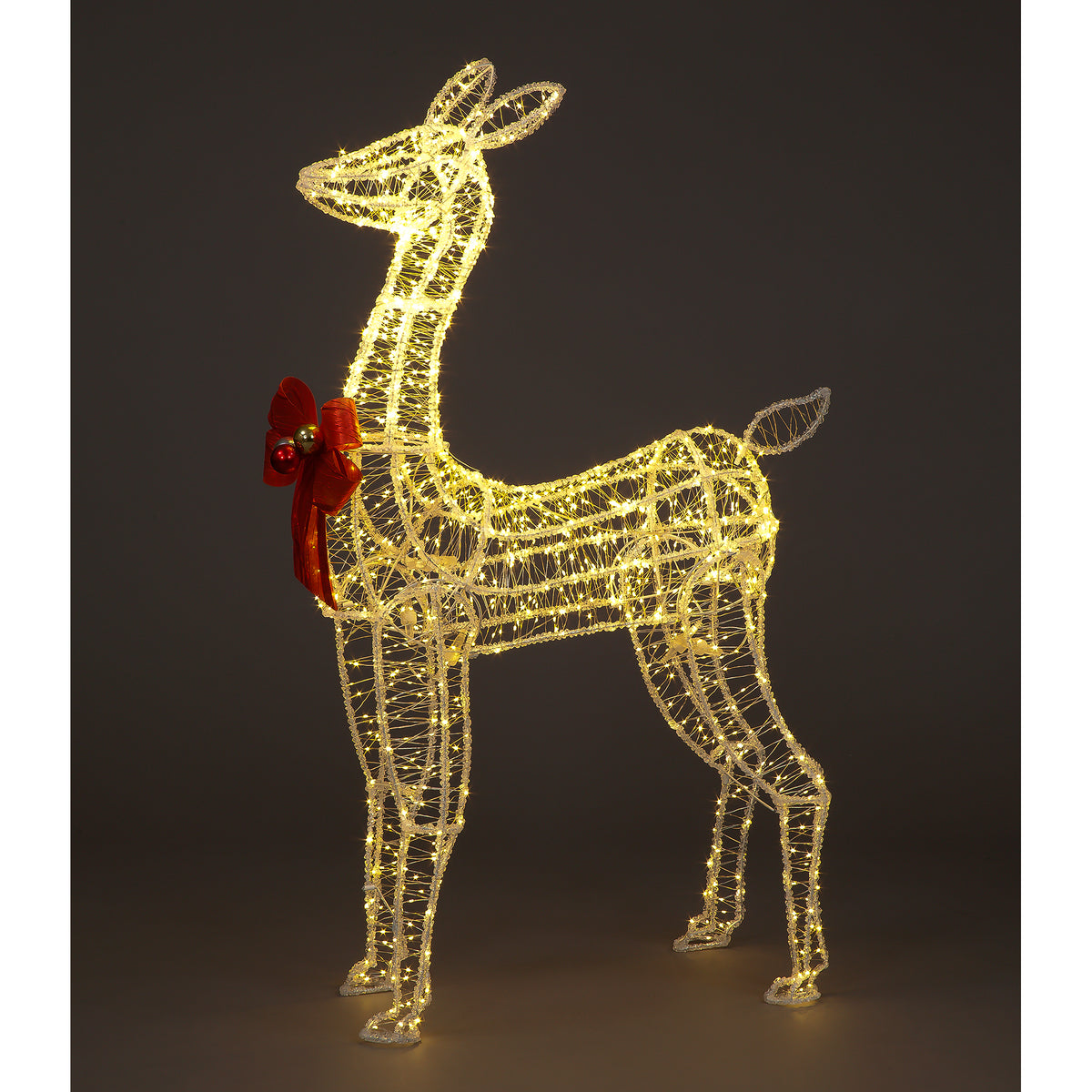 124cm Acrylic Deer with 880 Warm White LEDs