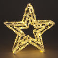 40cm Acrylic Star with 240 Warm White LEDs, 10% Flash