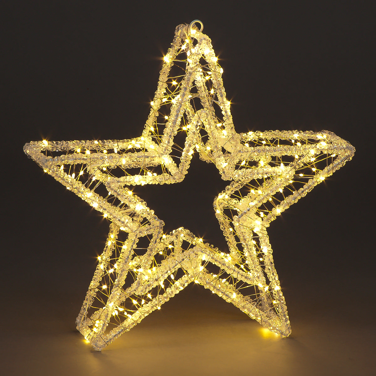 40cm Acrylic Star with 240 Warm White LEDs, 10% Flash