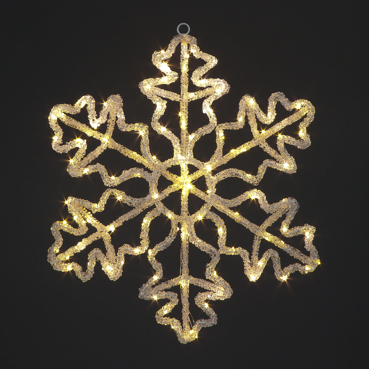 51cm Acrylic Snowflake with 80 LEDs - Flashing Winter Decor