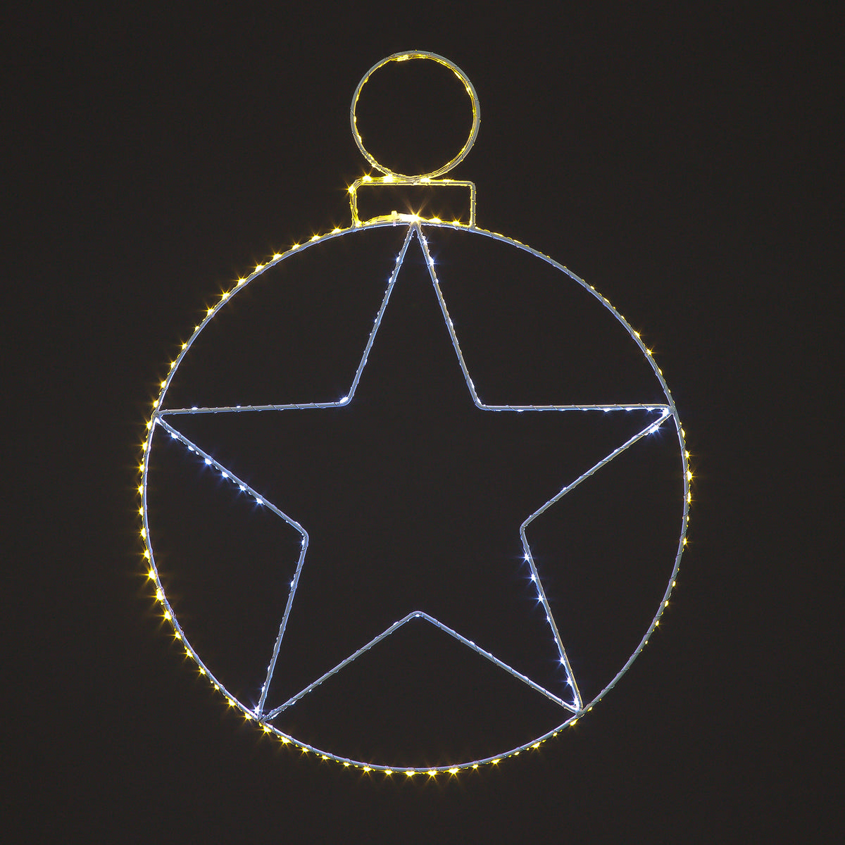50x40cm Micro LED Bauble with Star